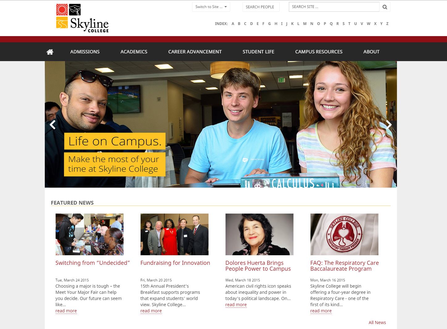 Skyline College Rolls Out Phase One of New Website Skyline Shines